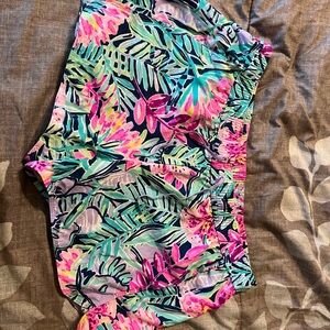 Tropical Floral Print Shorts Lilly Pulitzer Large